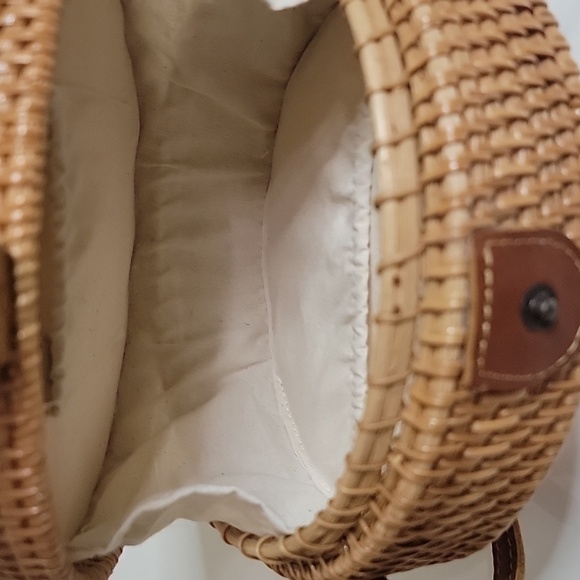 Rattan Circle Boho Women's Bag - Picture 4 of 7